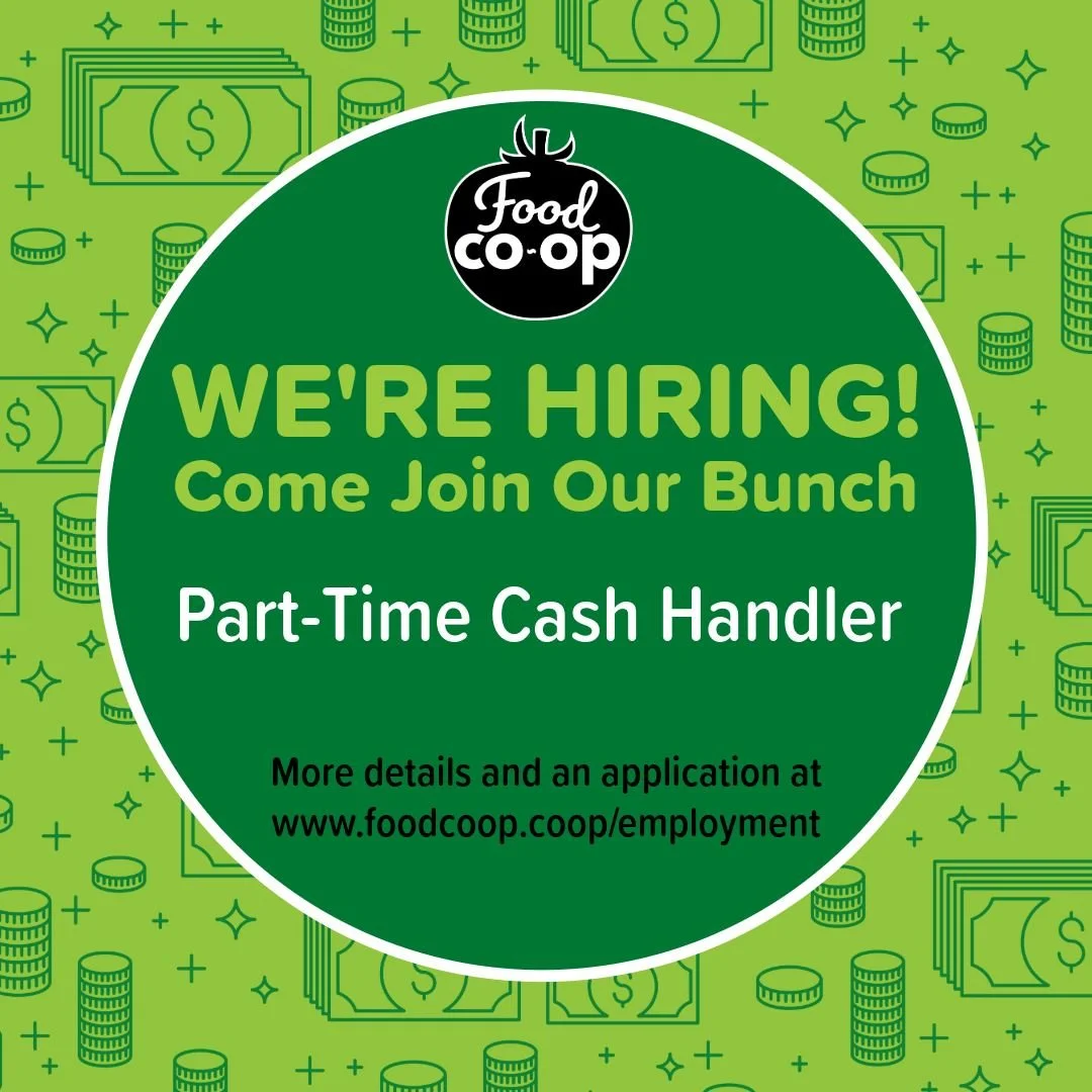 🥬JOIN OUR BUNCH! 🥬
We&rsquo;re a fun and hard-working bunch, dedicated to excellent customer service, cooperation, and sharing our passion for food, food systems, and community. We encourage you to apply!

We have the following position open:

💵Pa