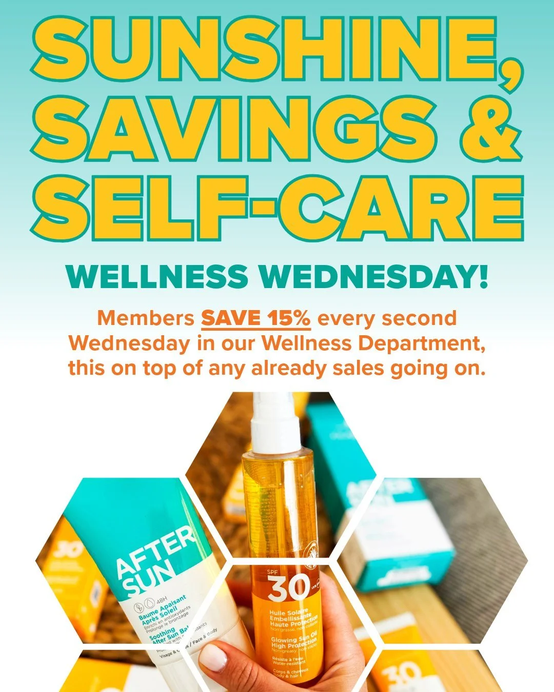 ☀️Sunshine, Savings &amp; Self-Care☀️
Wellness Wednesday &ndash; June 10th
Save 15% in our Wellness Department, this on top of any already sales going on.

#PortTownsend #jeffersoncountywa #chimacum #dealsdealsdeals #Deals #save #selfcare #savings #m
