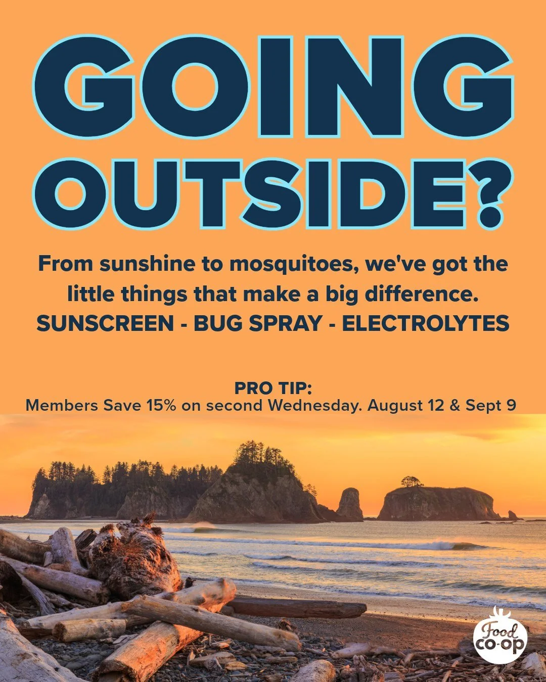 Going outside?
From sunshine to mosquitoes, we've got the little things that make a big difference. 

☀️Sunscreen, 🪰Bug Spray, 🥤Electrolytes!

Come in before you go and remember, members SAVE 15% every second Wednesday in our Wellness Department, t