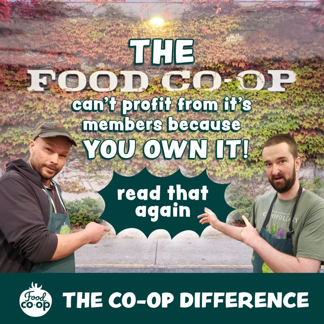 WHAT&rsquo;S THE COOP DIFFERENCE?

The Co-op can&rsquo;t profit from its members because YOU OWN IT!

100% of profits generated by members are returned to them via patronage dividends with the remainder reinvested in the C-op, increasing our members&