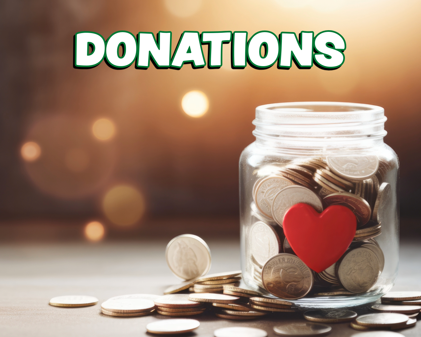 Jar of money with heart