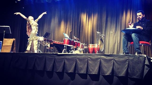 I started belly dance when I was 19 years old; changed the course of my life.
.
Last week, I had the opportunity to perform for the @lewisandclarkcollege Children&rsquo;s Percussion Ensemble Concert.
.
Dance is so important. I was able to share dance