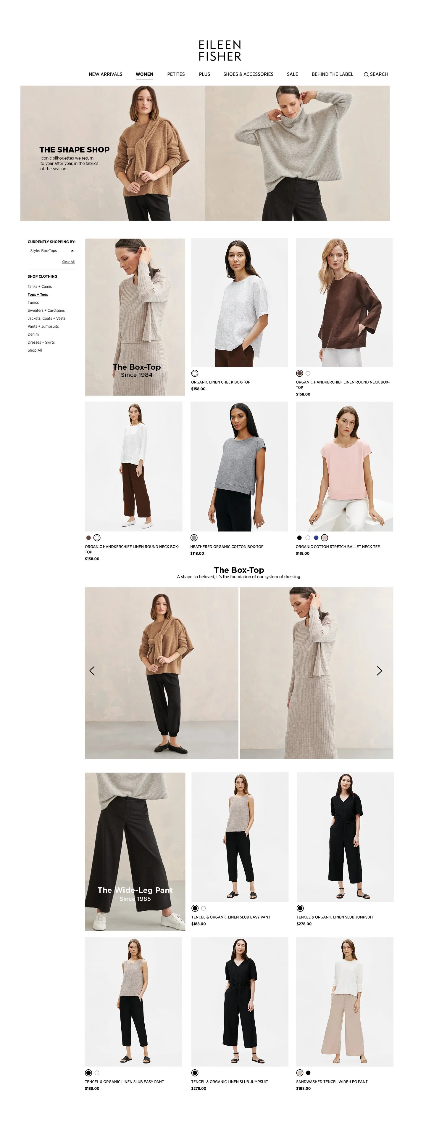   Above: Worked with the dev team to change the layout of our product landing pages. We integrated content blocks, to explain and show the shapes as the user navigates down the page. And we built a 2-up slider, so the user can see how the shapes come