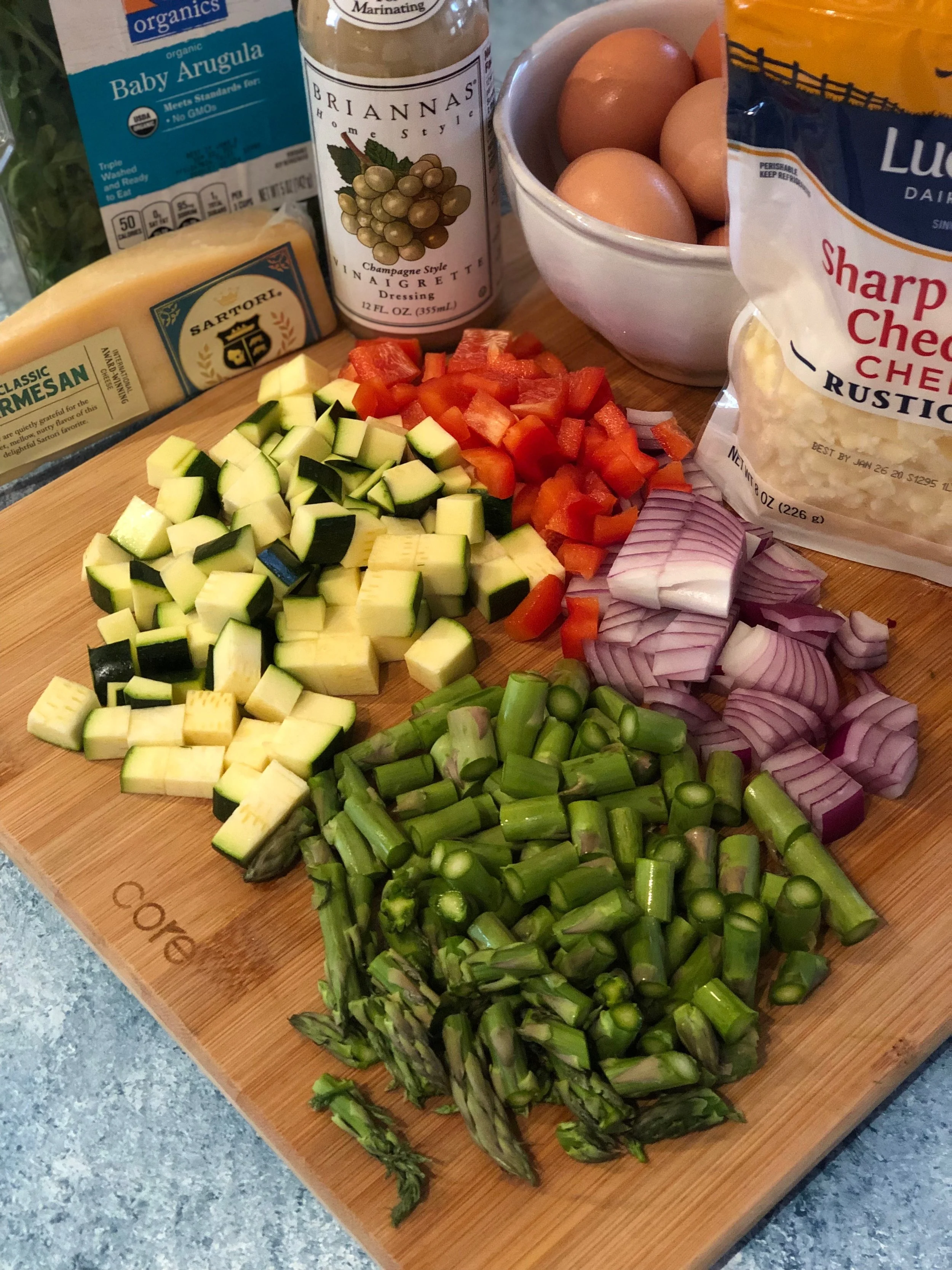 Meal Prep: Vegetable Frittata with Arugula Salad