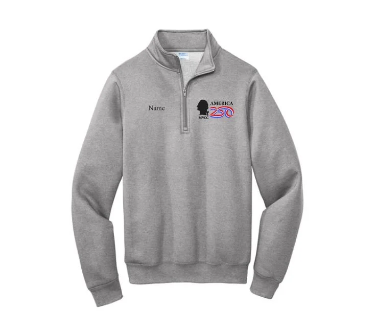 Mount Vernon Country Club Summer 2026 - Youth and Adult Quarter Zip Sweatshirts w/embroidered logo and name