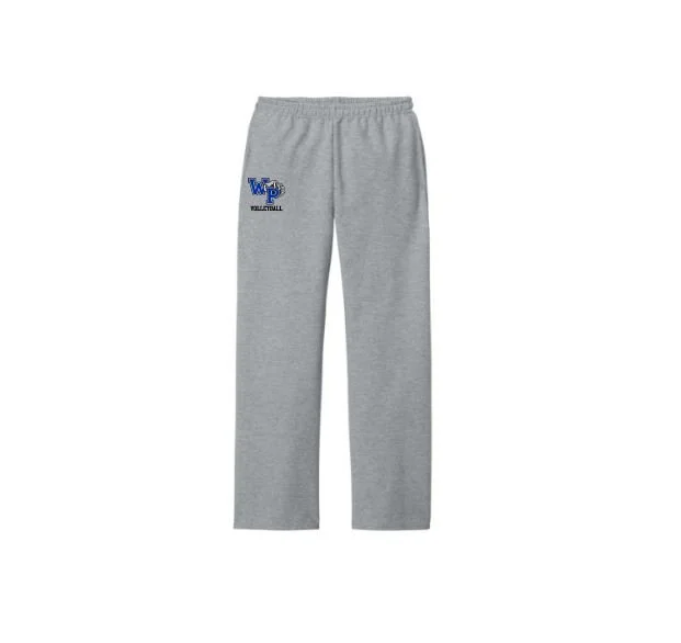 West Potomac Volleyball 2026 Heather grey Open Bottom pocketed Team SweatPants