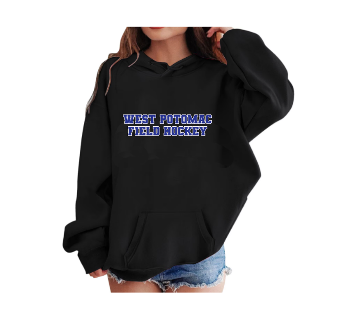 West Potomac Field Hockey 2026 Black Soft Style Hooded Sweat Shirt