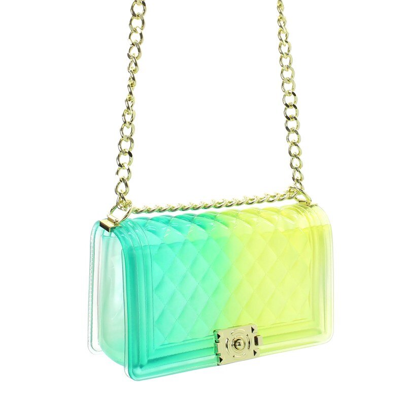 green and clear jelly bag