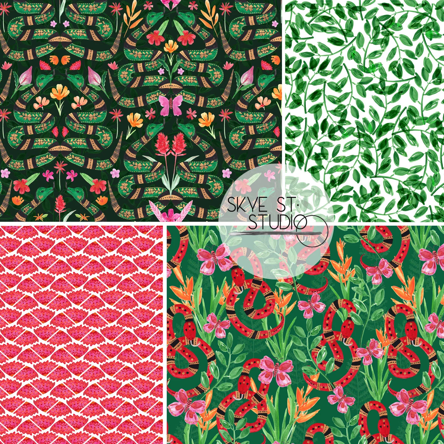 Jungle Snakes Collection Copyright © Skye St. Studio 2019