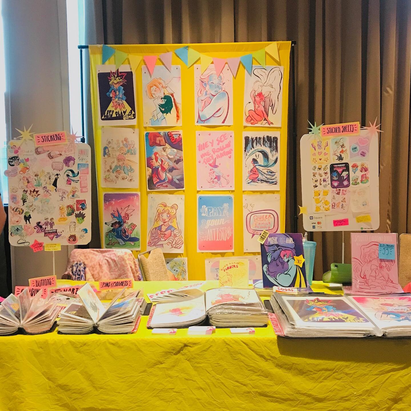 @flamecon R-169 💖 come say hi ⭐️ I have dark cartoons with bright colors