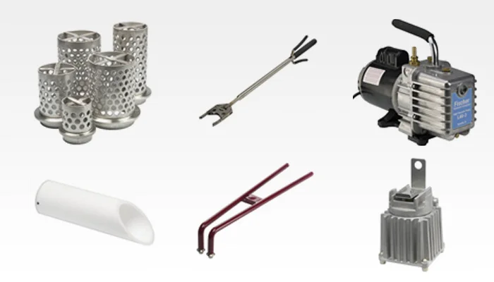 Neutec Accessories Neutec® casting accessories, including flasks, flask tongs, cooling jars, vacuum pumps and more, are made with quality workmanship and materials to increase the convenience and effectiveness of your casting processes; they are available to order anytime from riogrande.com. Click on any of the products shown below to go directly to Rio Grande to shop and order the accessories you need for your casting operation.