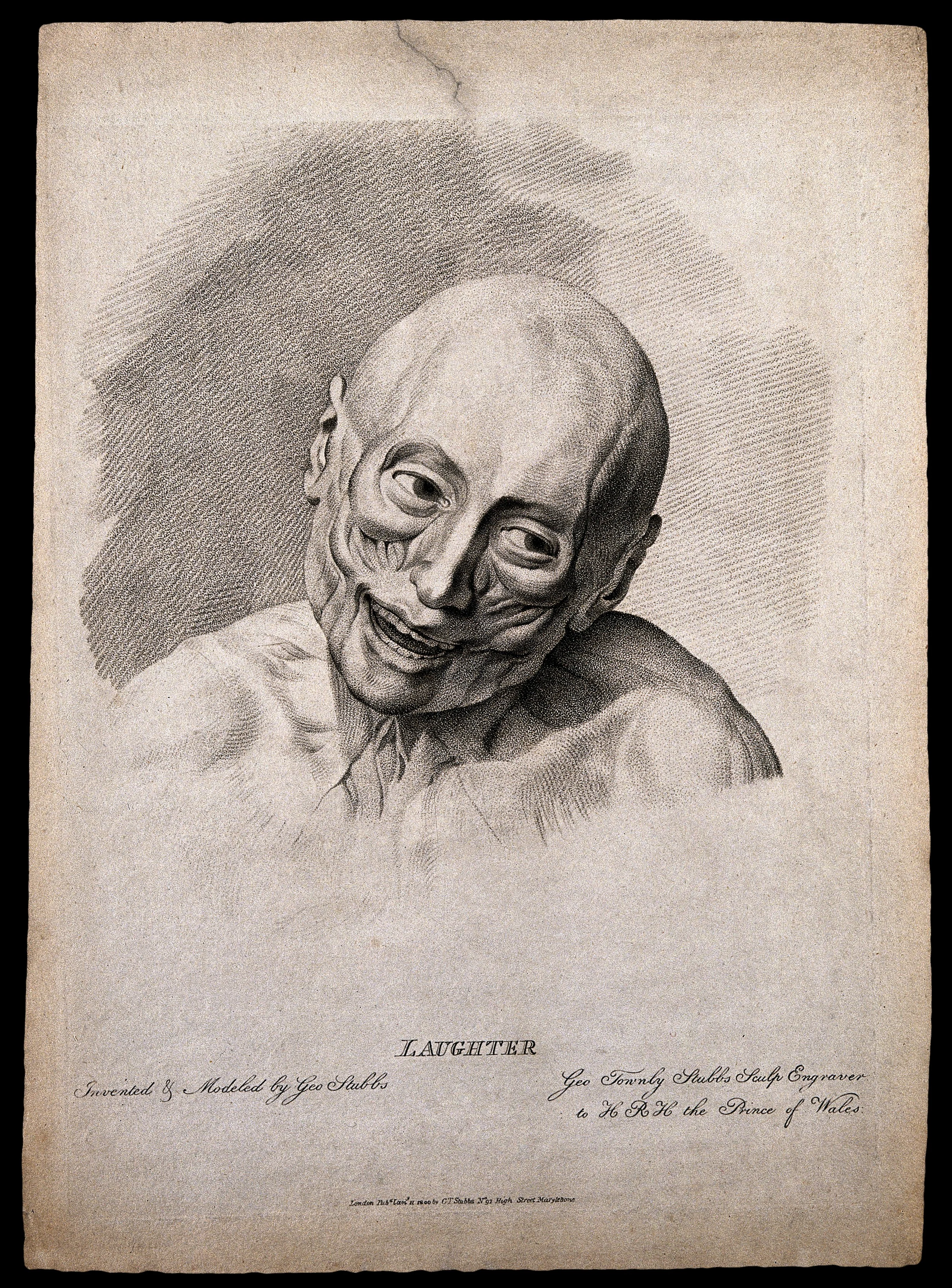 Geroge Stubbs: Estudio sobre los músculos de la cara: sobre 1762
