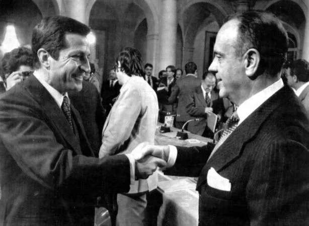 Adolfo Suárez y Manuel Fraga.
