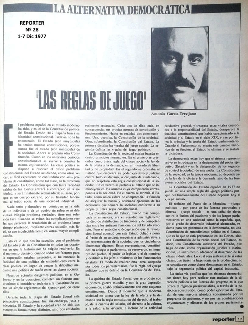 Ejemplar de la revista Reporter .