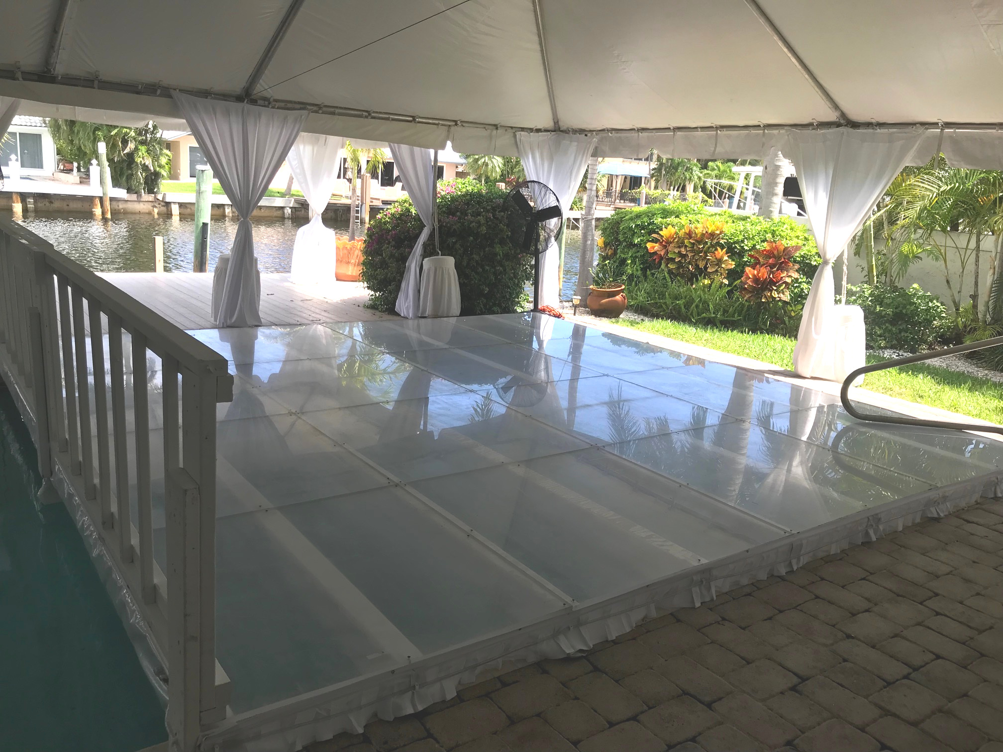 Half Pool Cover Plexiglass Acrylic Tent Party Events