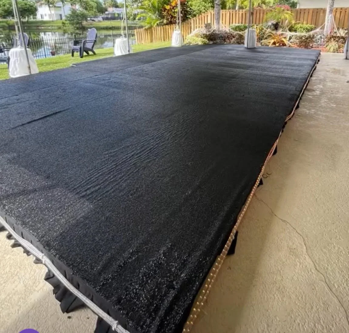Black Turf Pool Cover
