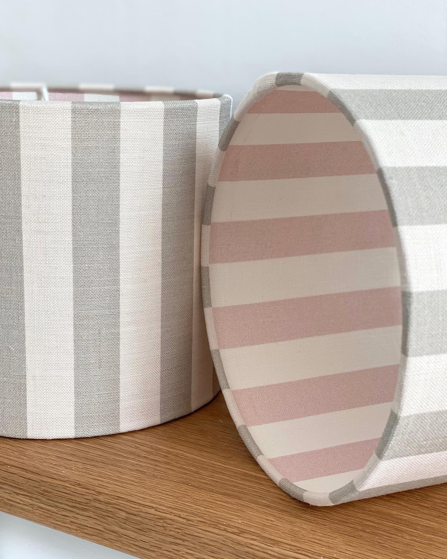 &bull; L I G H T I N G &bull;

Half term chaos is in full swing - I hope you&rsquo;re all having a good week so far. Pretty Summer Stripes on a pair of 20cm Lined Drum Lampshades shown here ♡. I&rsquo;m working slightly reduced hours this week and he