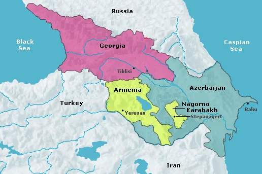 Map of Armenia & Artsakh