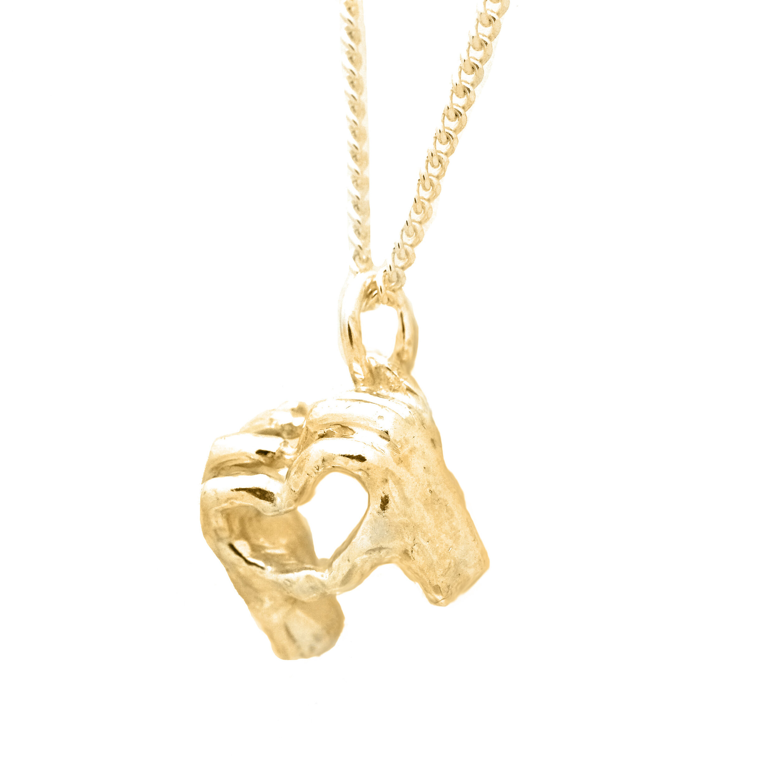 Heart Hands - silver or gold - handmade 