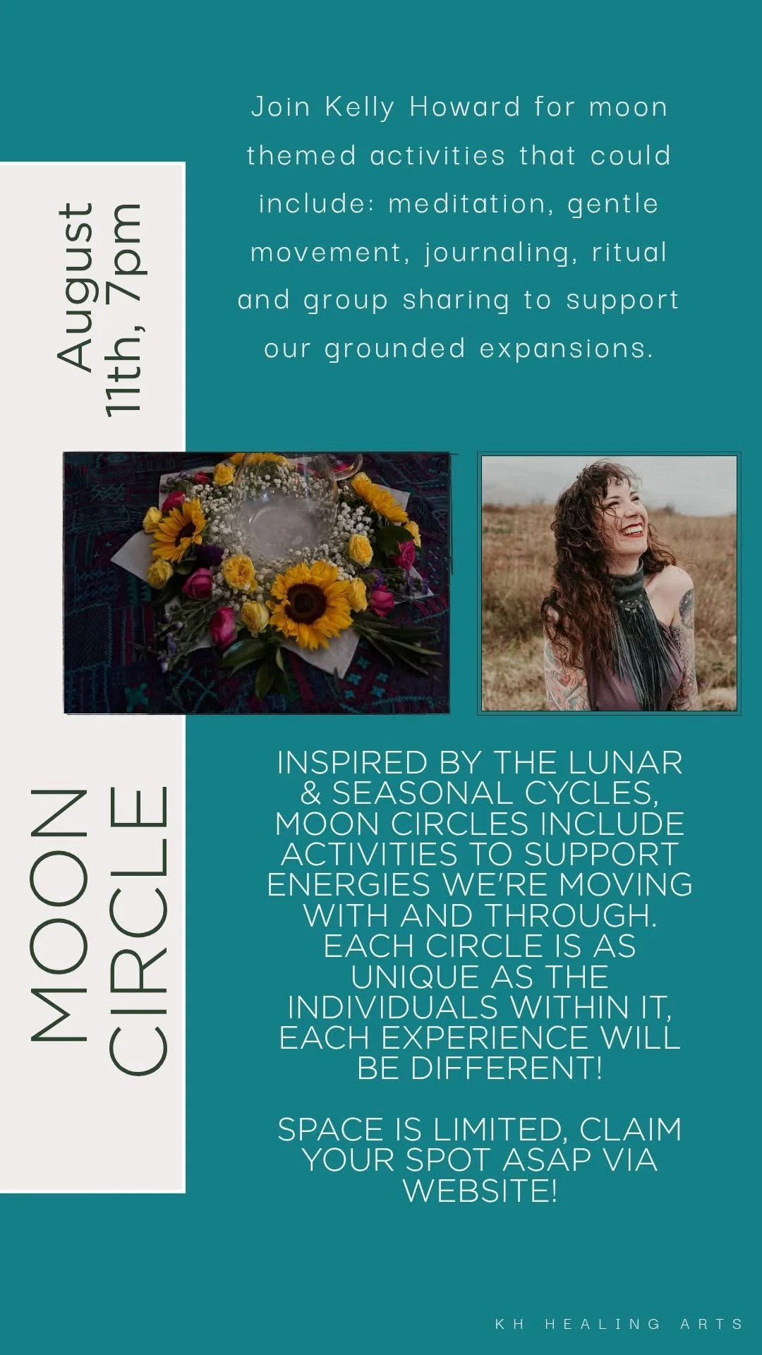 Healing Moon Circle Hosted by Kelly Howard of KH Healing Arts