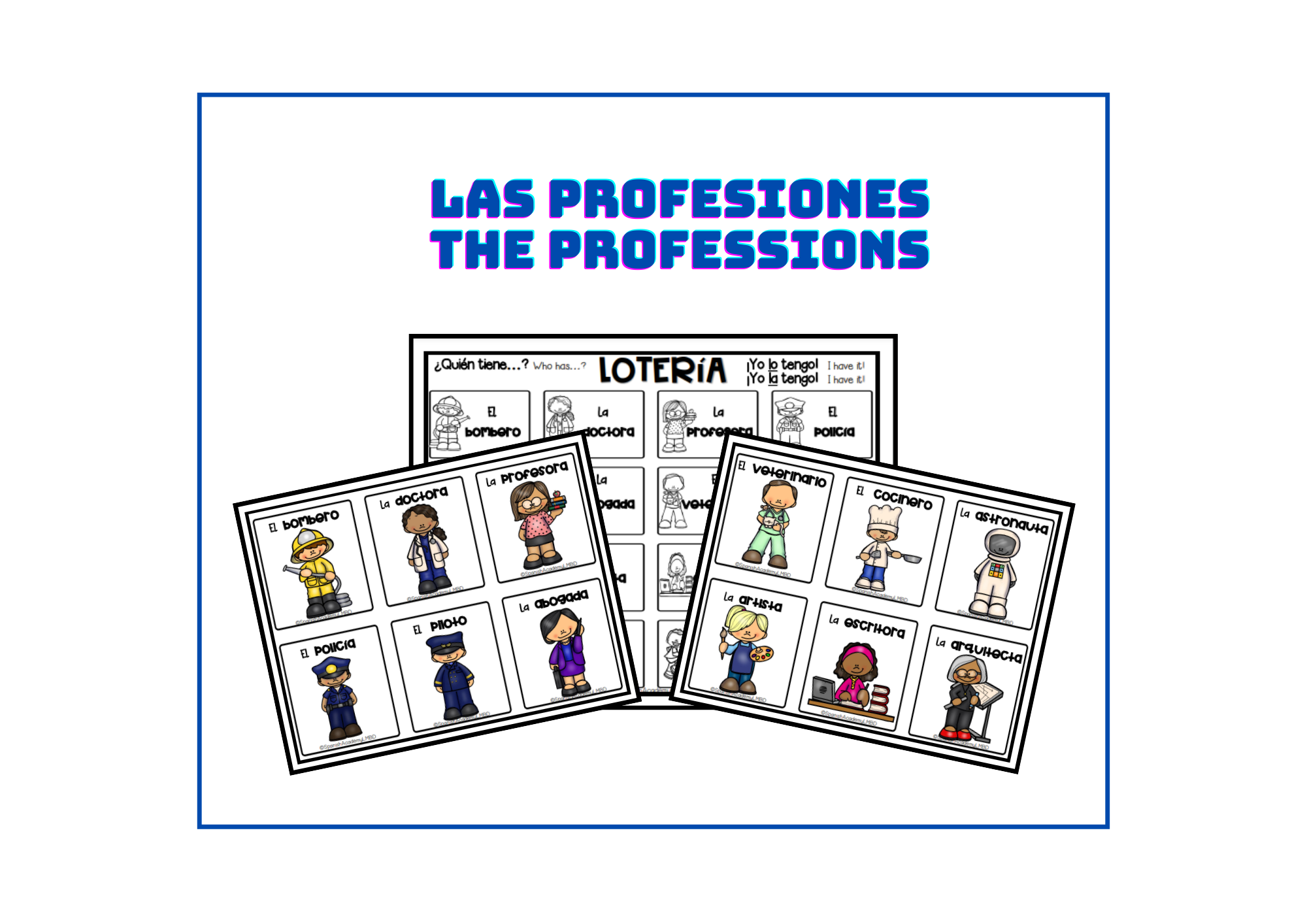 The Professions- Las Profesiones (Lottery Game)