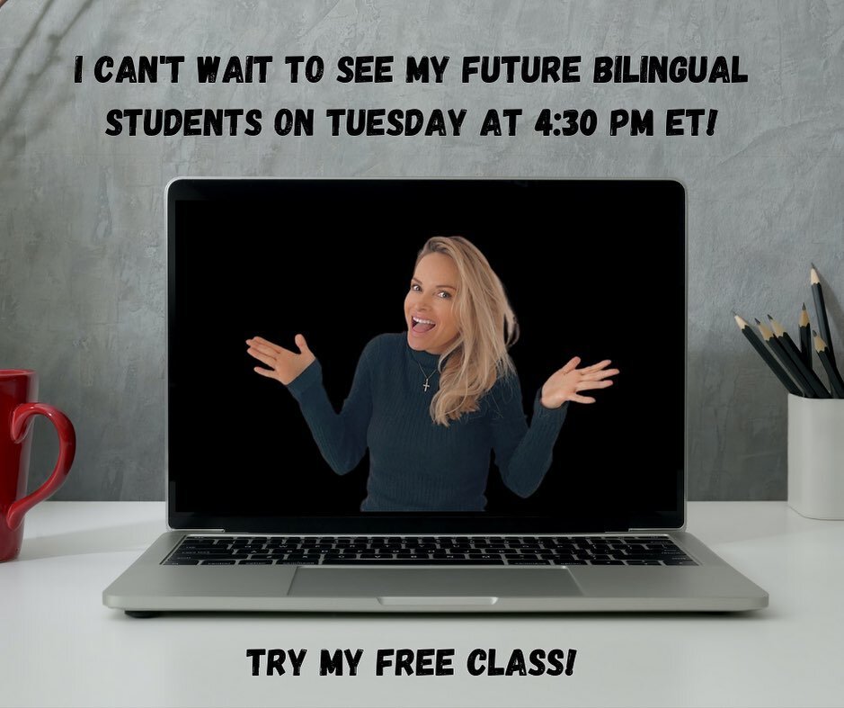 It is time for you to take action and allow your child to learn Spanish! 
You aren&rsquo;t sure about it? Try my free class this Tuesday at 4:30 pm ET! 
Your child will absolutely love it! 
See you in the zoom 💻
.
.
.
.
#bilingualcommunity #bilingua