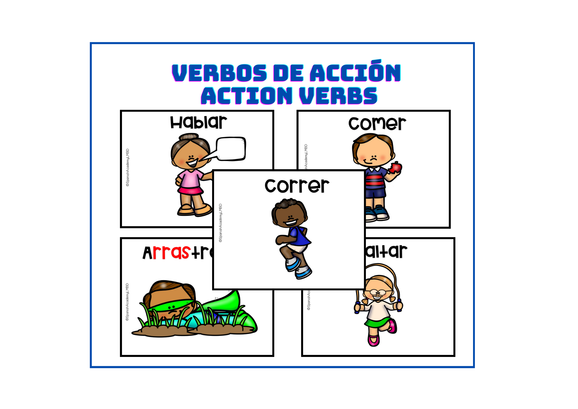 Action Verbs- Verbos de Acción (flashcards)