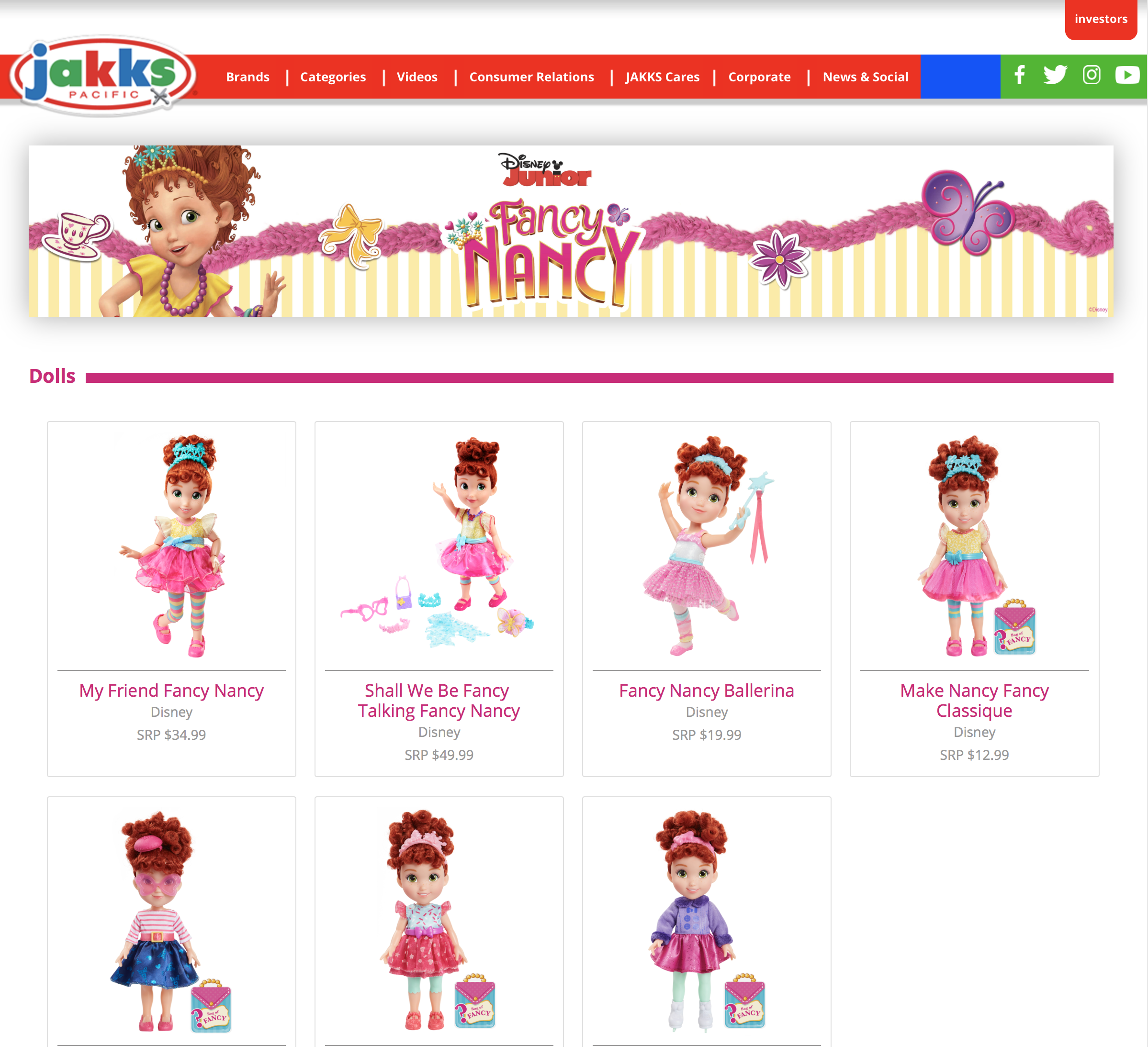 Jakks Pacific: Fancy Nancy Web Banner