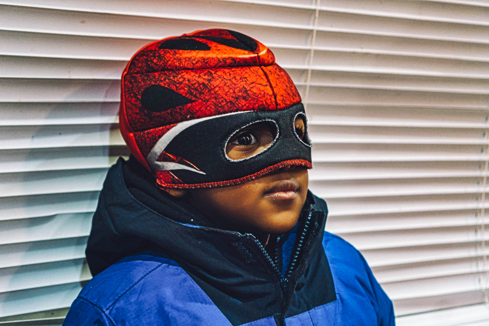 He was being adamant about wearing his power rangers mask to the grocery store. January 03, 2018
