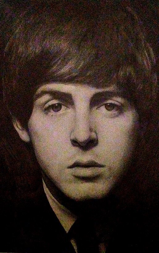  Here is my special dark-portait of Paul McCartney.  One of my all-time favorite musicians. I restarted this particular portrait about almost 7 times.   