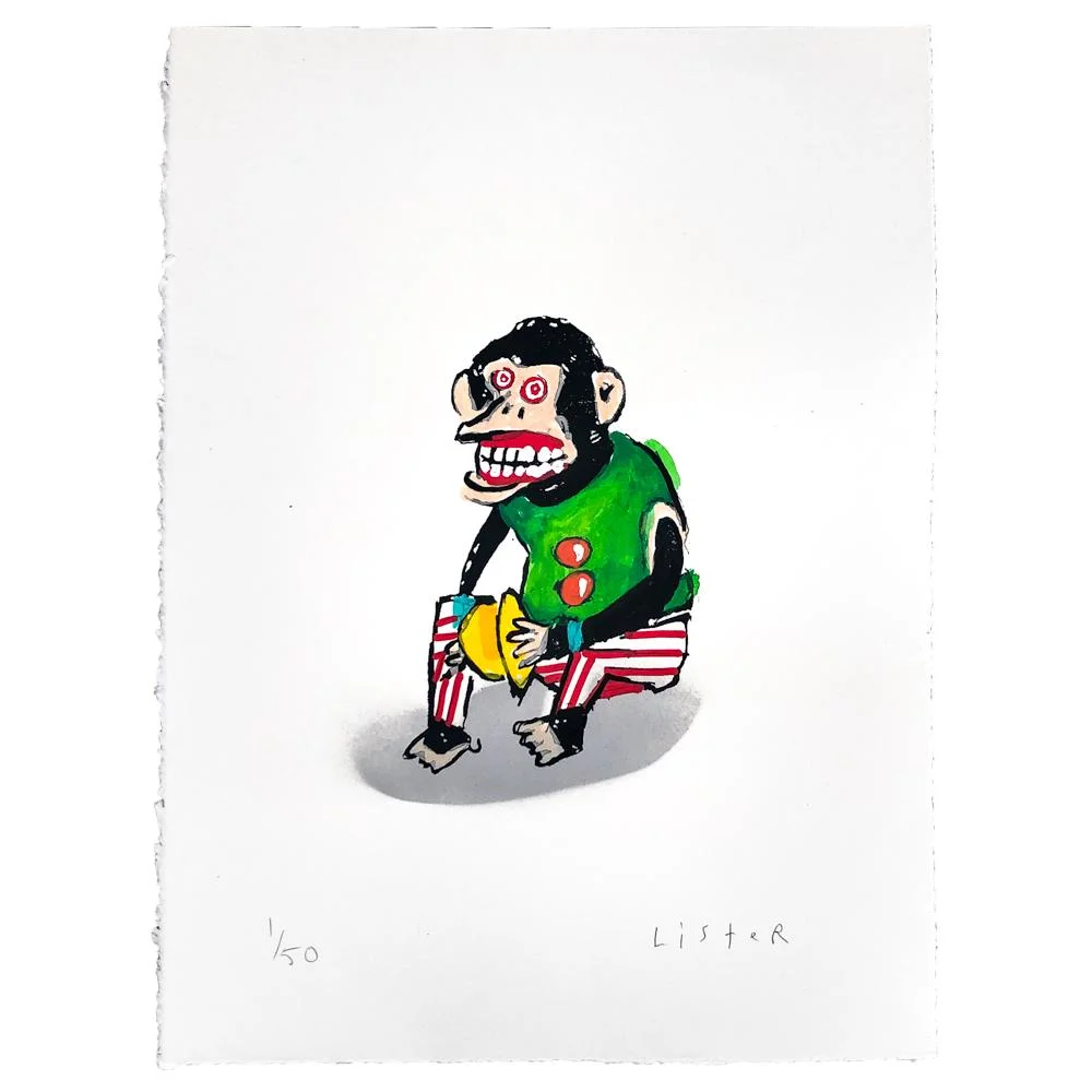 New Anthony Lister Print "Che Che The Clapping Monkey"