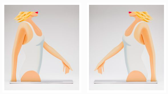 Alex Katz - Coca-Cola Girl (Cutout) Sculpture - 2019