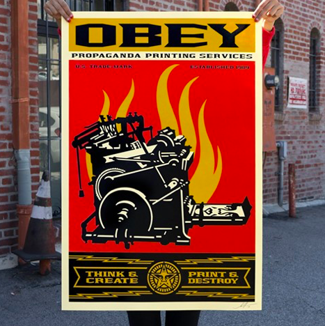 "Print &amp; Destroy" Print By Shepard Fairey