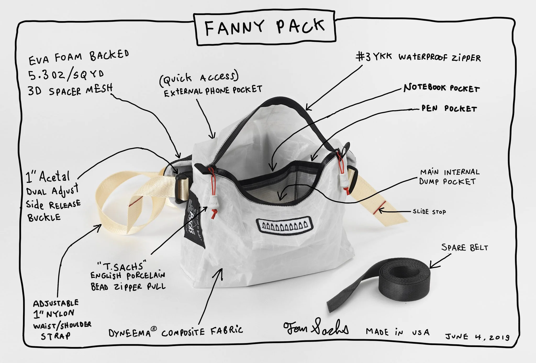 Tom sachs funny pack グレー Fanny Pack Pro (Gray) – Tom Sachs Store