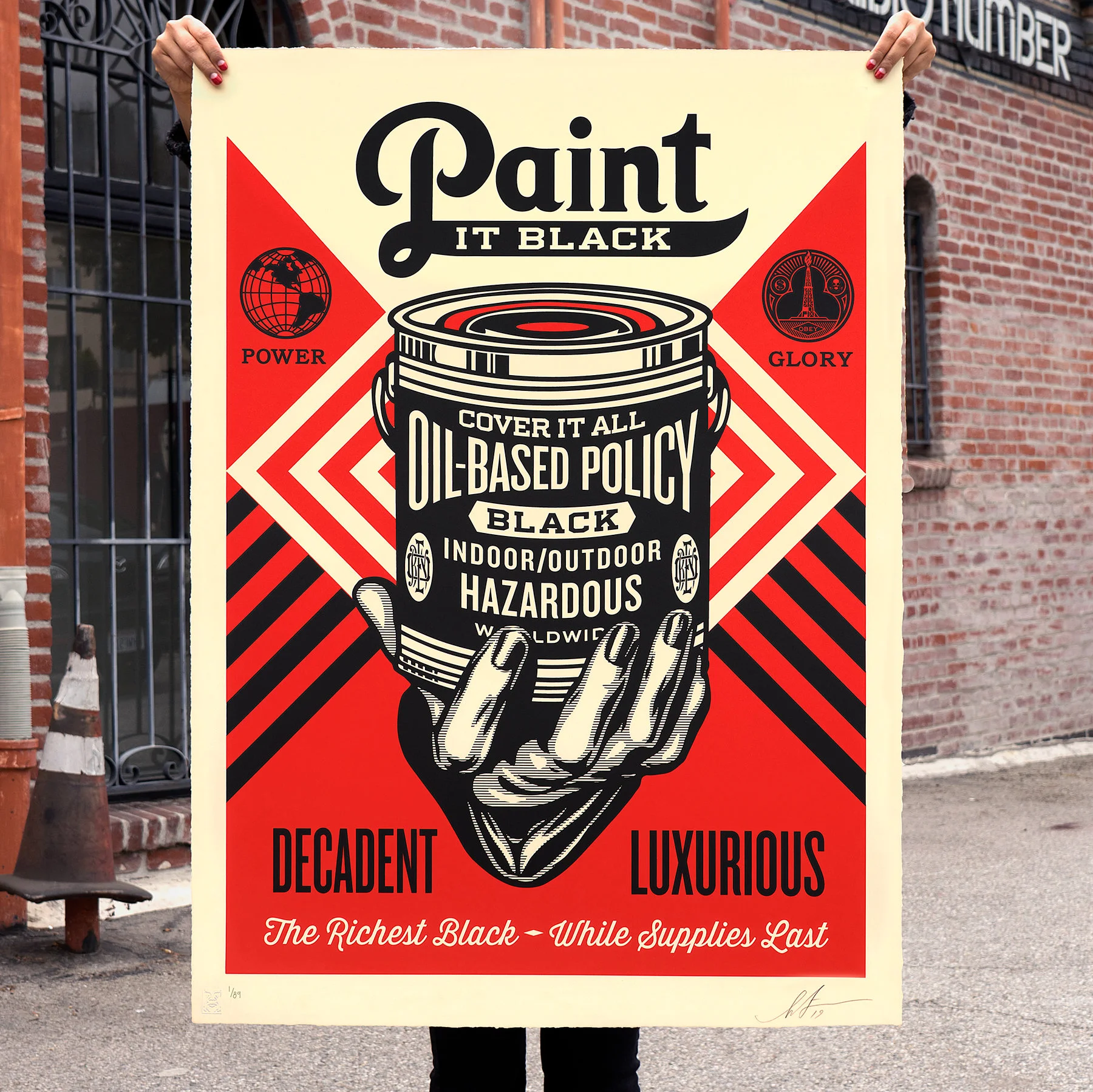 Paint It Black Print - Shepard Fairey