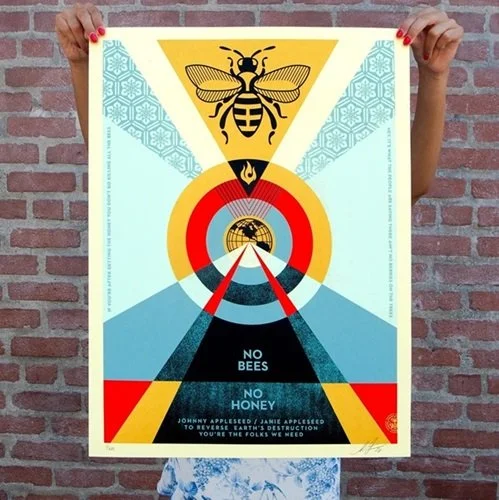 NO BEES NO HONEY BY SHEPARD FAIREY