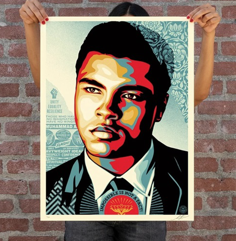SHEPARD FAIREY - MUHAMMAD ALI - HEAVYWEIGHT IDEALS