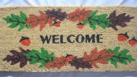 DAF-3004-BC-1 Fiber Mat Bleached-MAPLE LEAF WELCOME