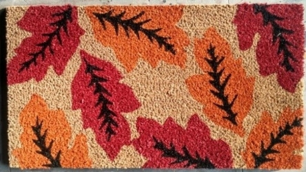 DAF-8003-PVC Coir Mat Natural-Maple Leaf
