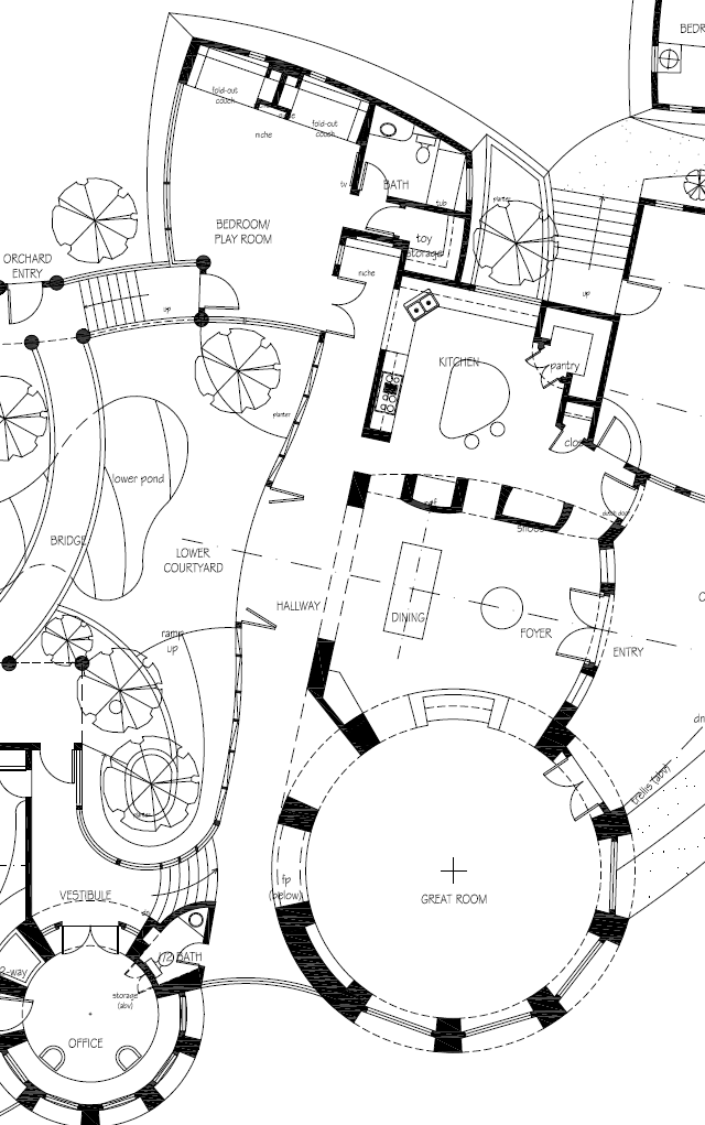 Partial floor plan at Foyer/Great Room 