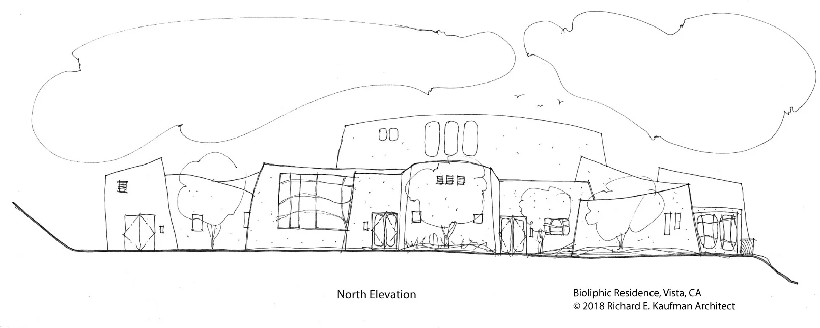 Northwest exterior elevation