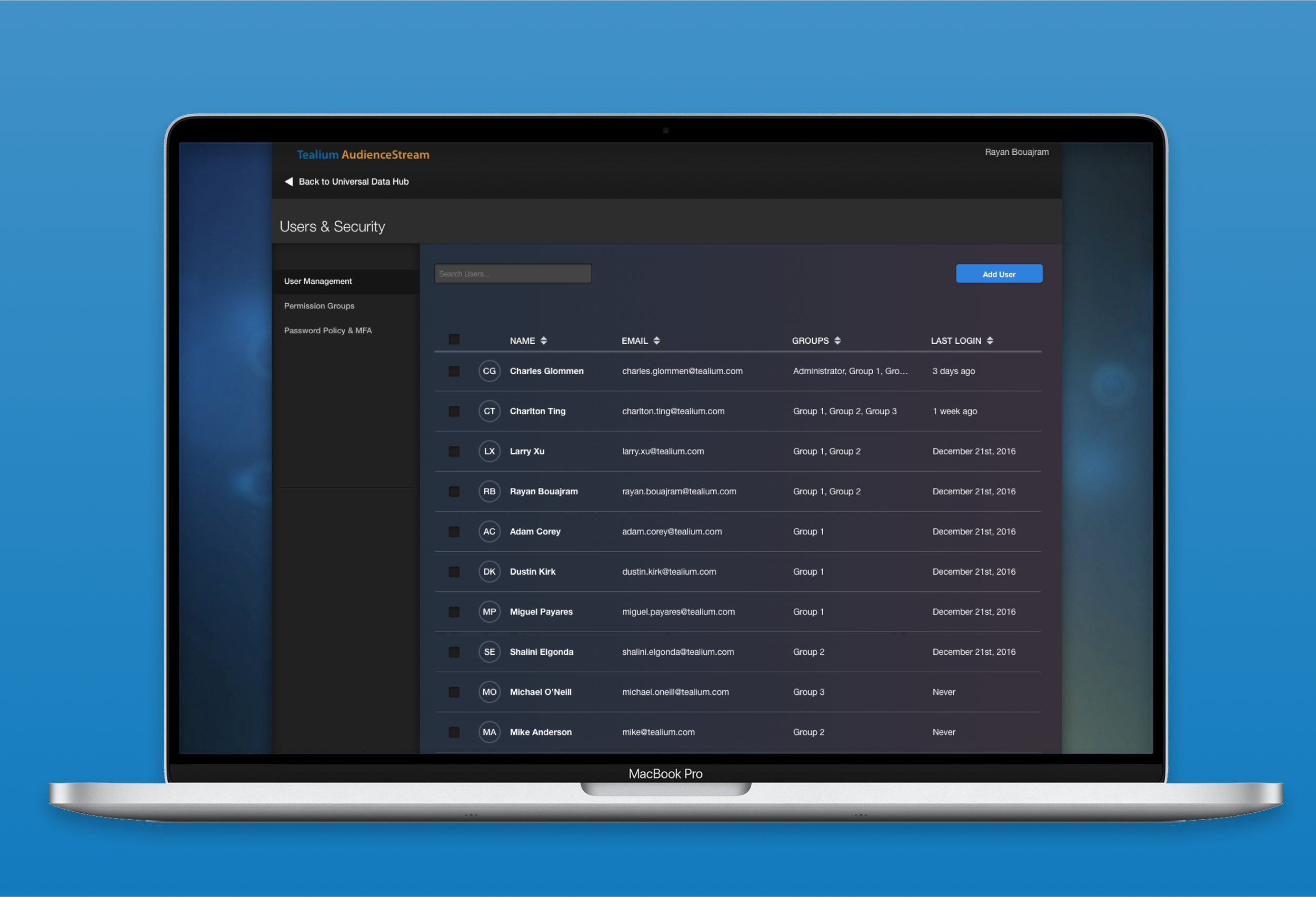 Tealium - User Management
