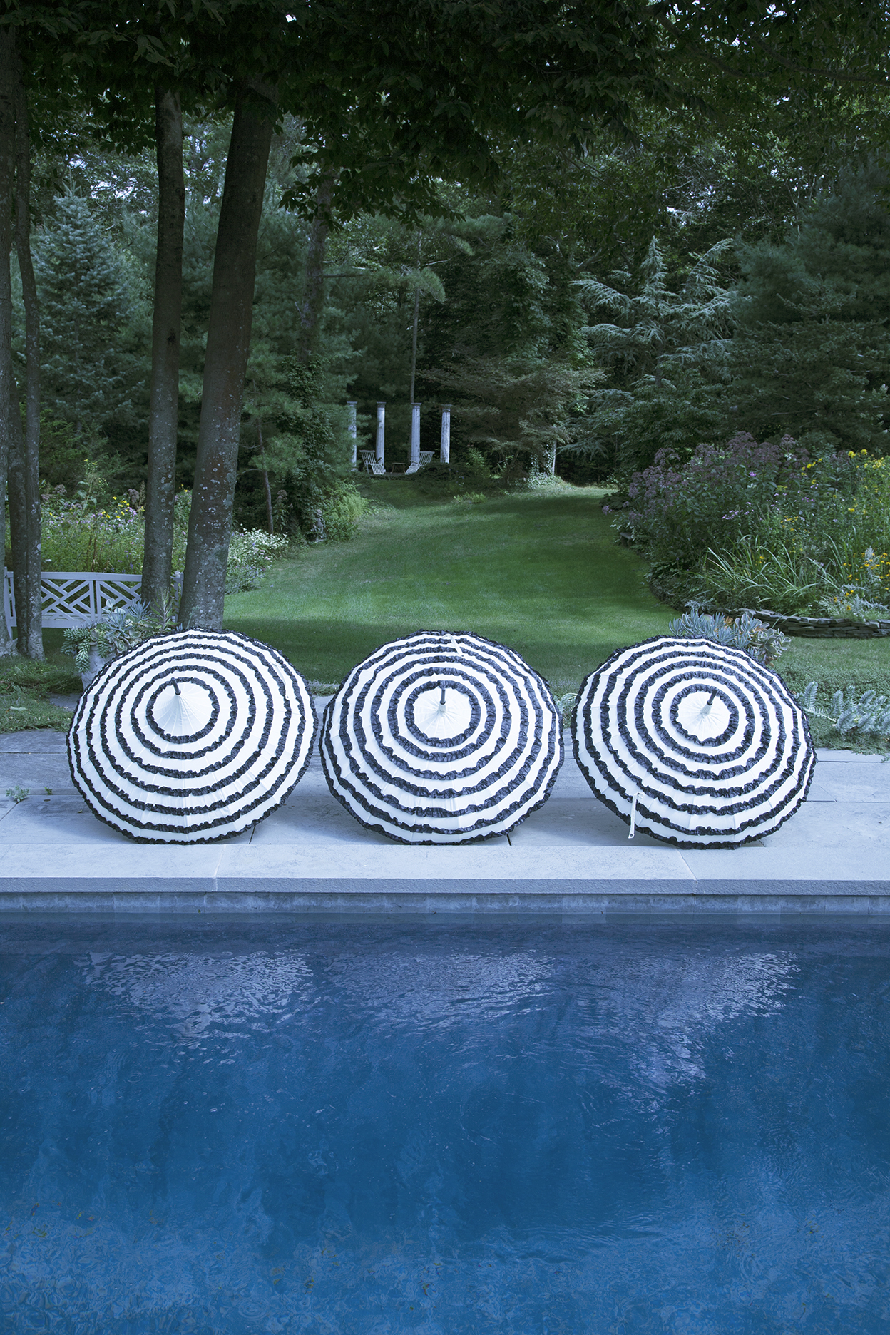 sunbathing umbrellas