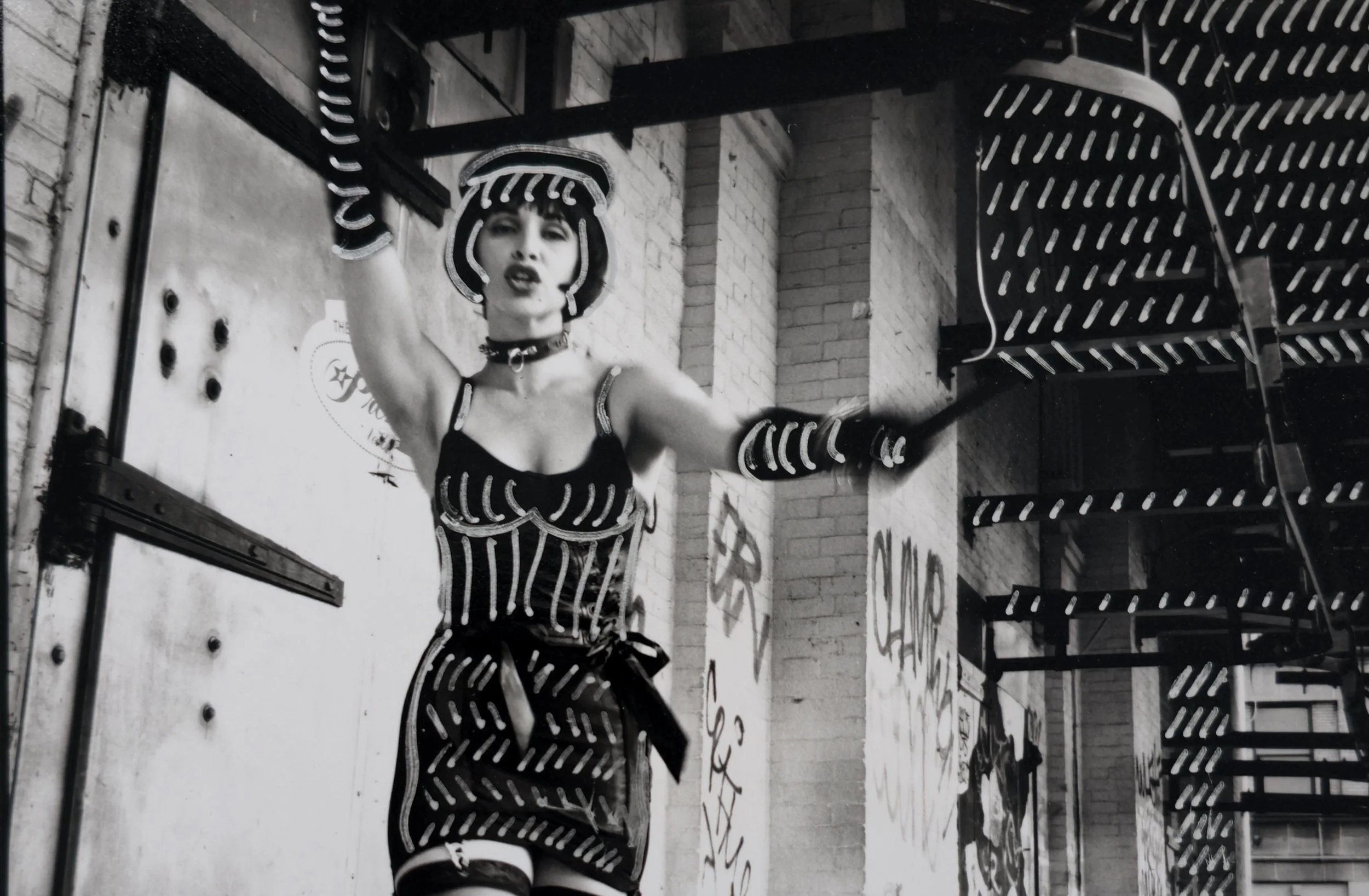 "Meat Market" B&W  & silver ink 