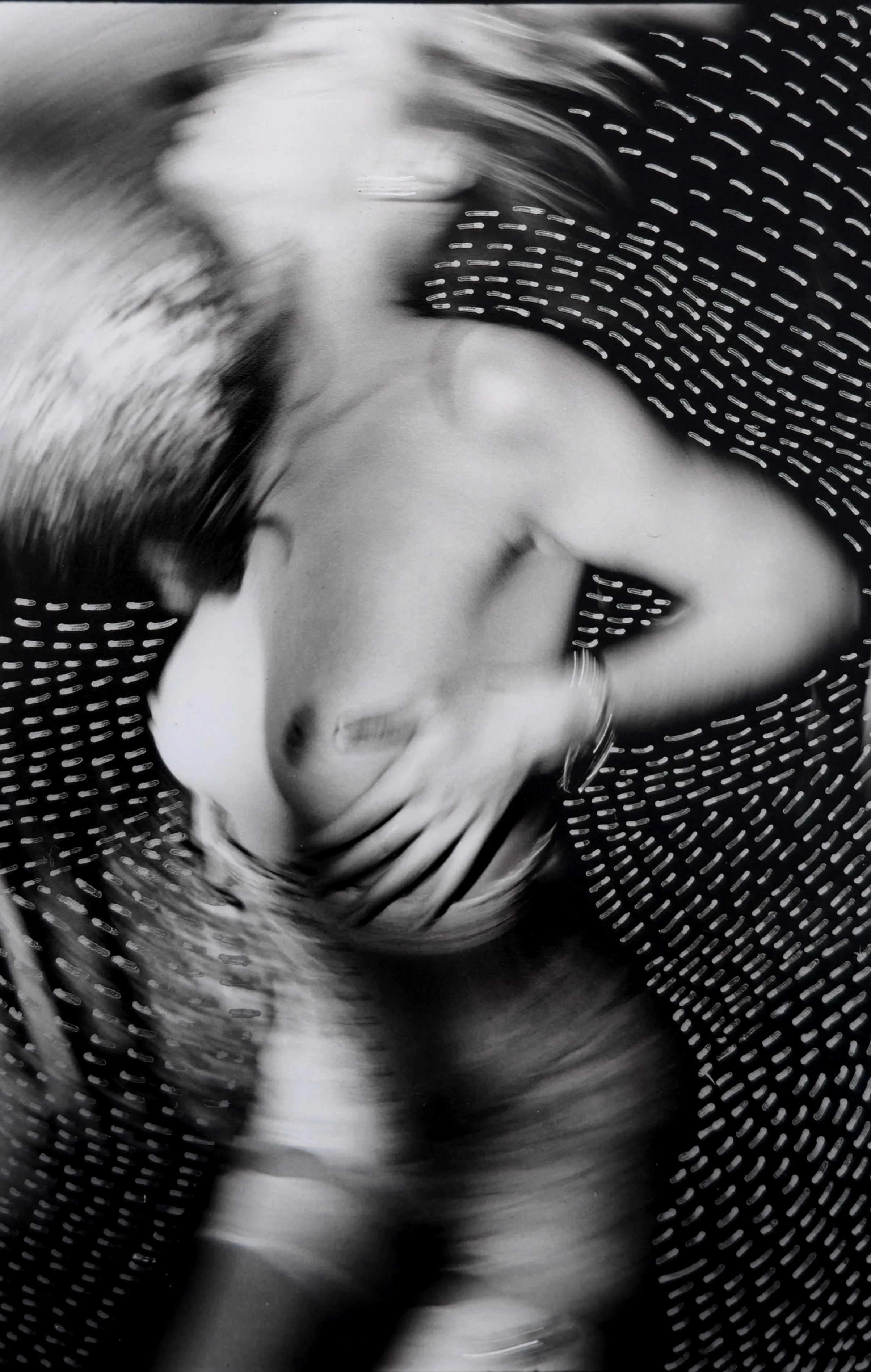 "Spin" B&W  & silver ink 