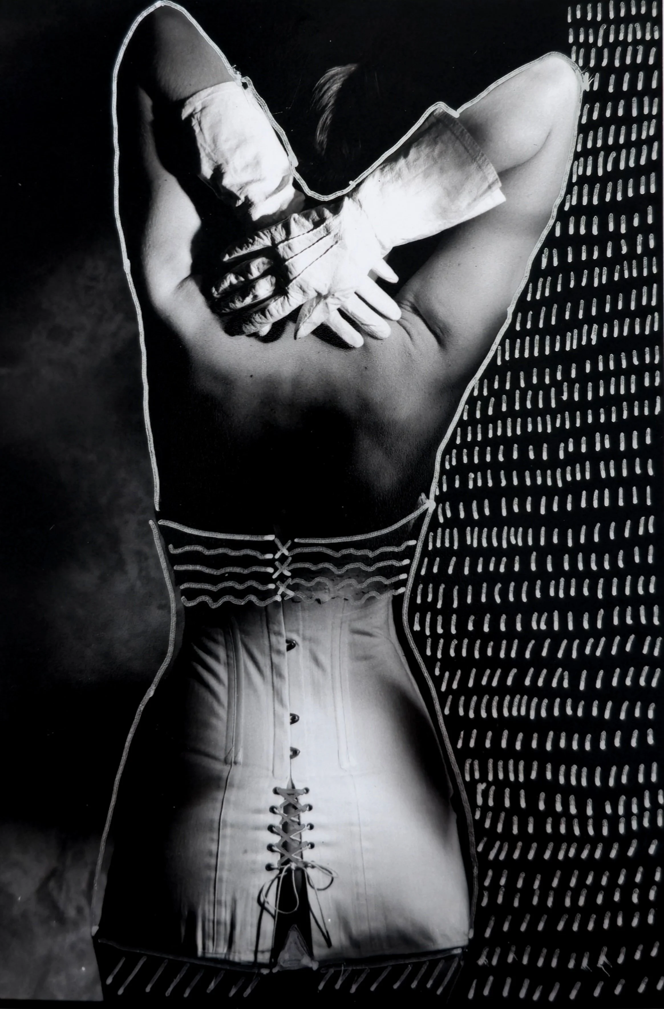 "Madame X " B&W  & silver ink 