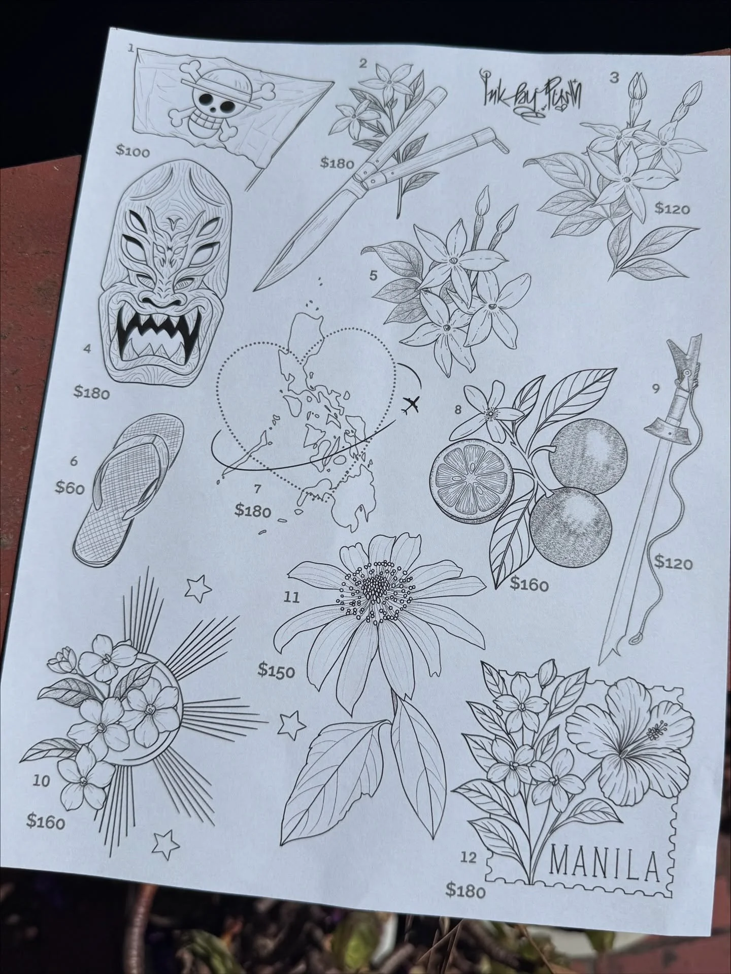 1) One piece flag ✊🏽
2) Balisong &amp; sampaguitas
3) Sampaguita jasmine
4) Bakunawa mask
5) 🇵🇭 protester
6) Chinela 
7) PI traveler
8) Calamansi
9) Kampilan sword
10) PI flag sun &amp; sampaguitas
11) Mirasol PI sunflower
12) Manila stamp gumamel