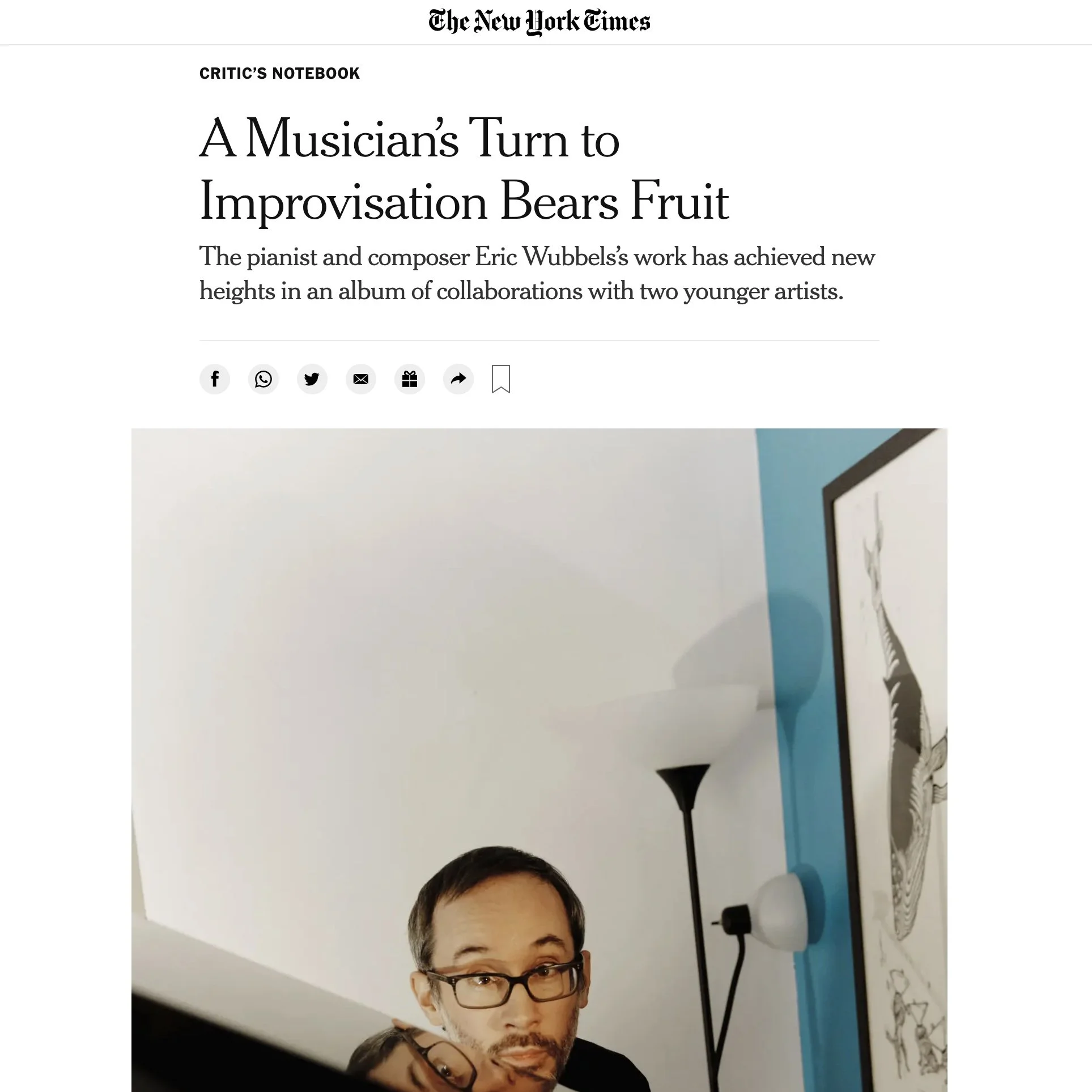 Eric Wubbels Featured in NY Times