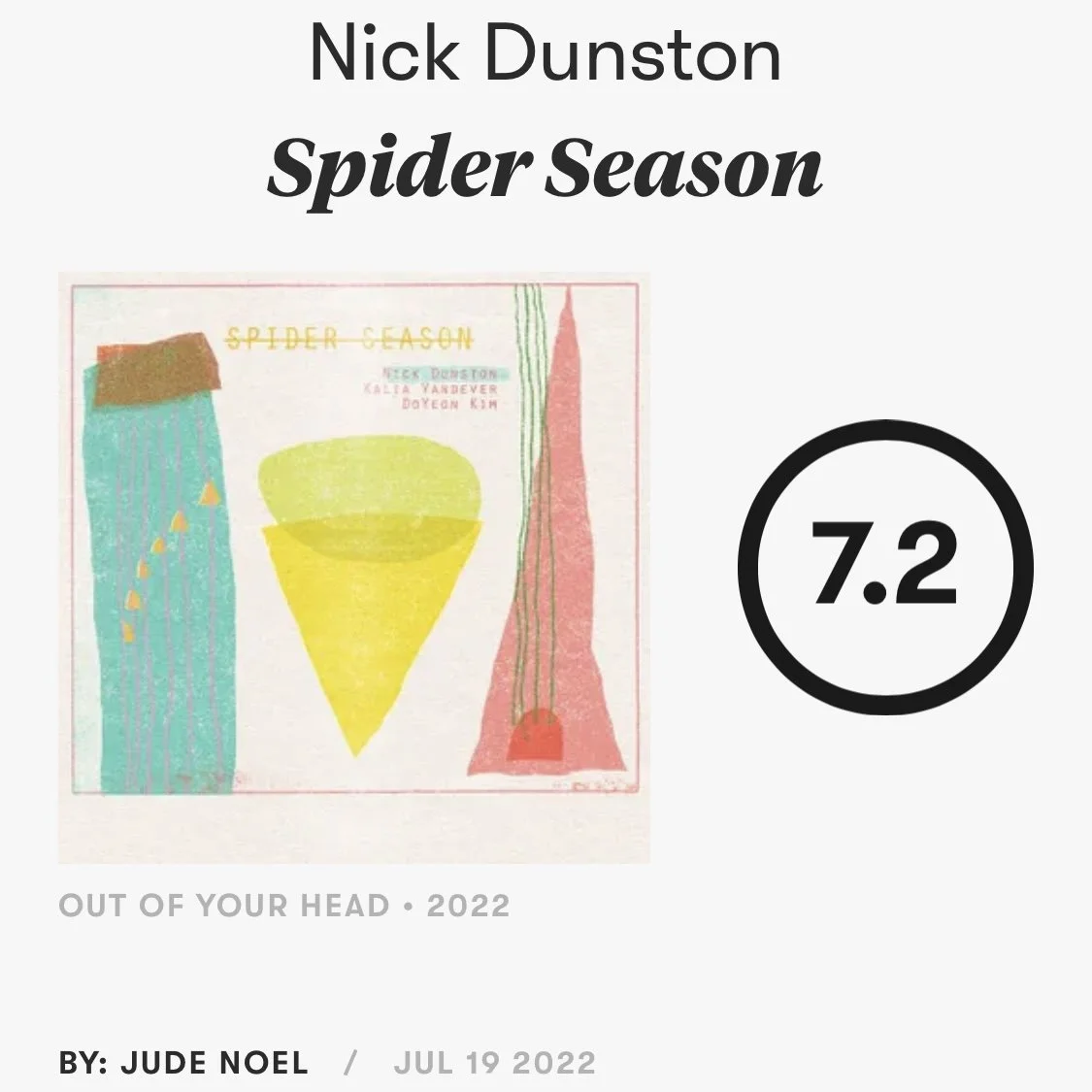 Spider Season Reviewed in Pitchfork