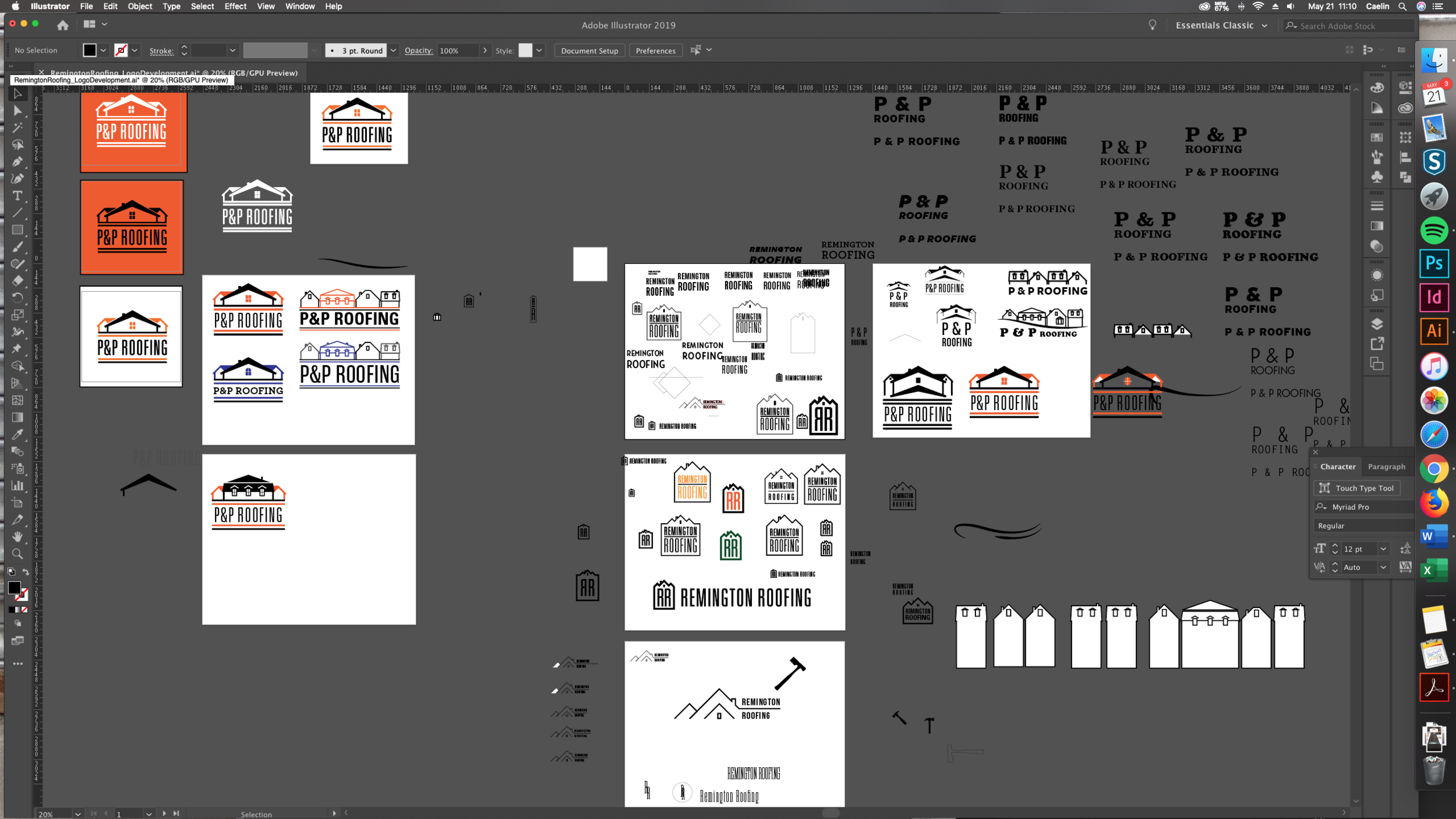 The client provided several reference logos that they really liked already, which helped guide the direction of the final design. A few different concepts were presented for feedback before deciding on the final direction for further refinement.